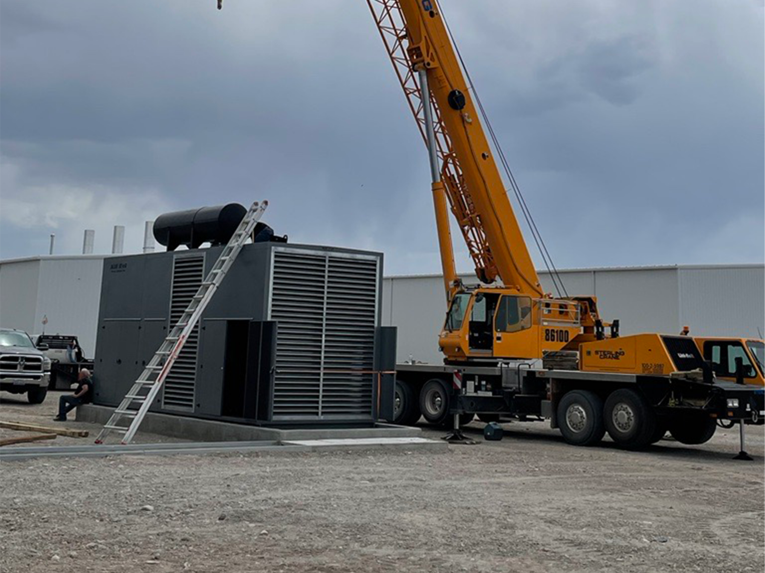 Controlled Environment Diesel backup generator infrastructure on the Silver Lion Farms campus in Nevada