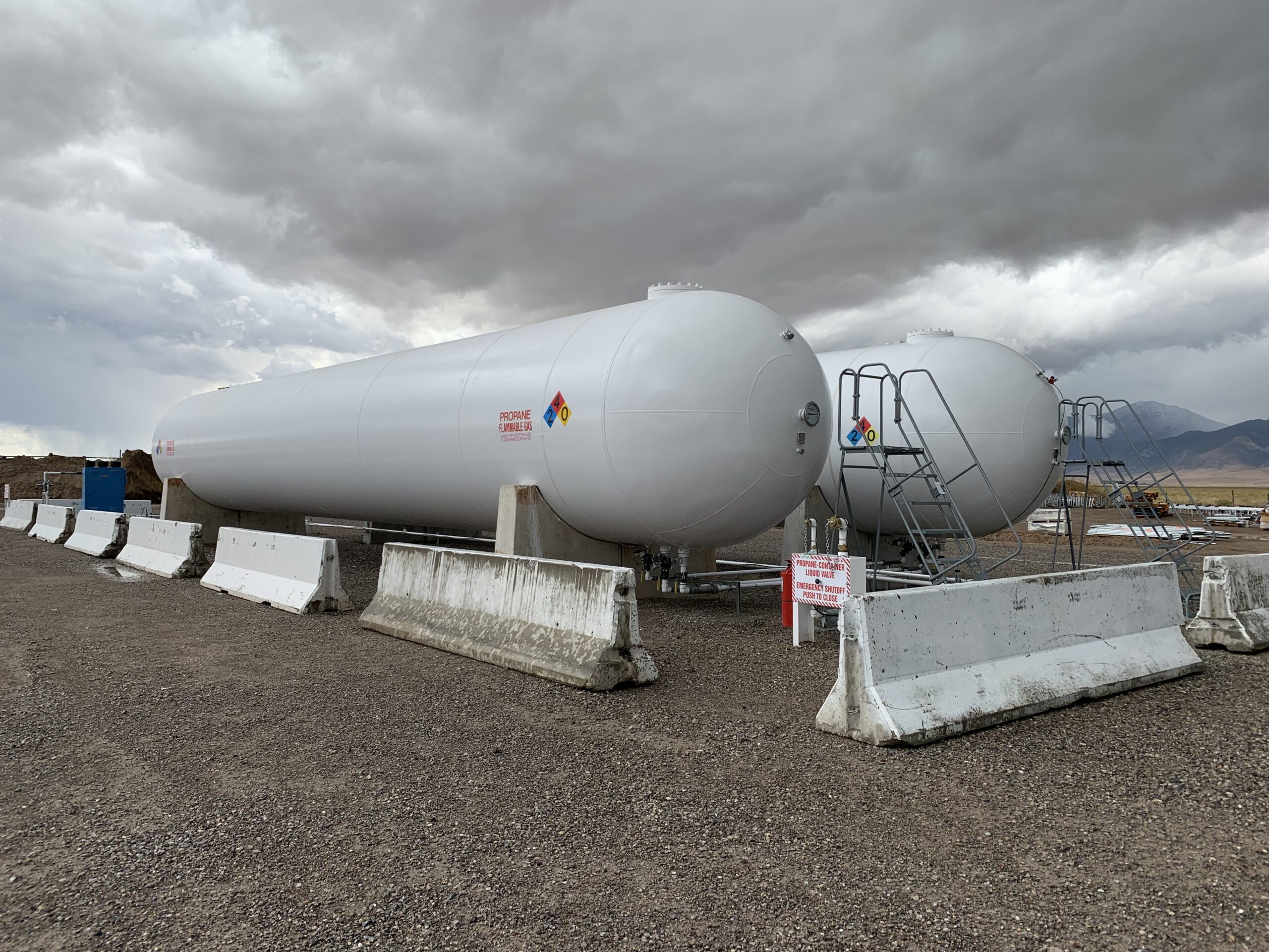 Controlled Environment Propane storage tanks on the Silver Lion Farms campus in Nevada