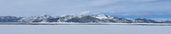 Winter view of the Silver Lion Farms campus landscape in Nevada’s high desert